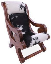 Thumbnail for Hair-On Cowhide Handcrafted Reclaimed Wood Chair