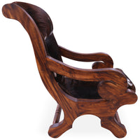 Thumbnail for Hair-On Cowhide Handcrafted Reclaimed Wood Chair