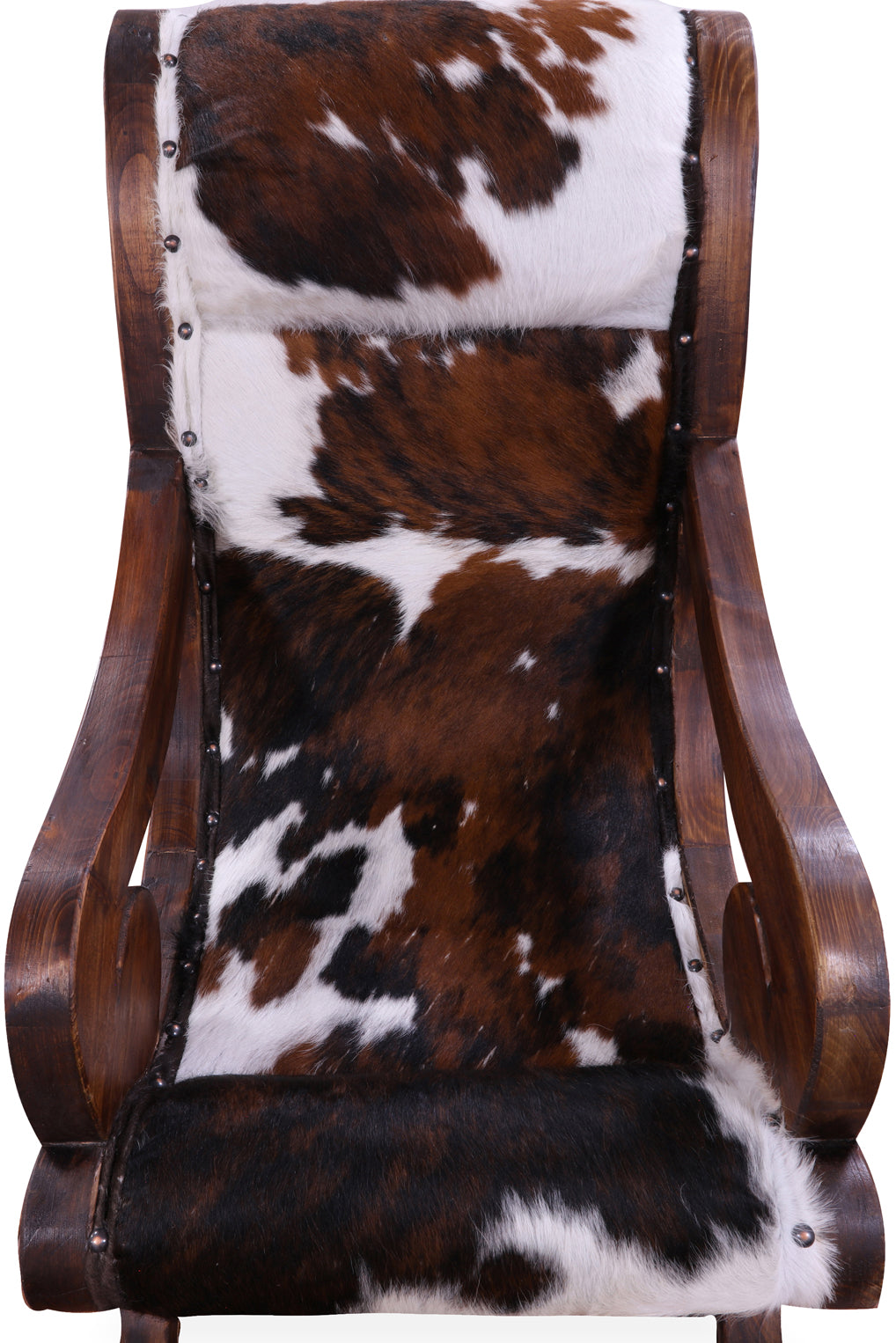 Hair-On Cowhide Handcrafted Reclaimed Wood Chair