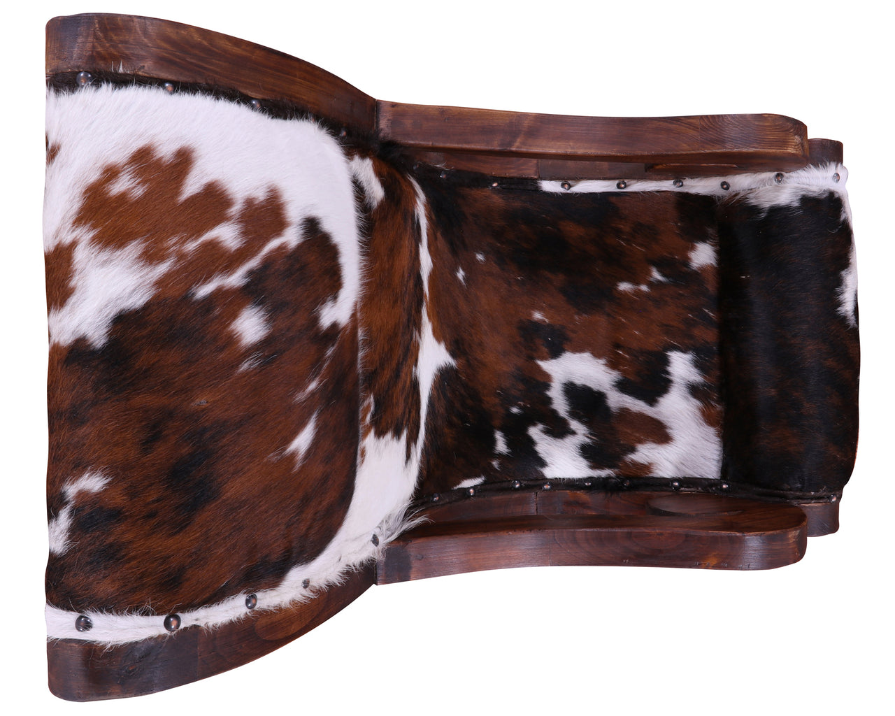 Hair-On Cowhide Handcrafted Reclaimed Wood Chair