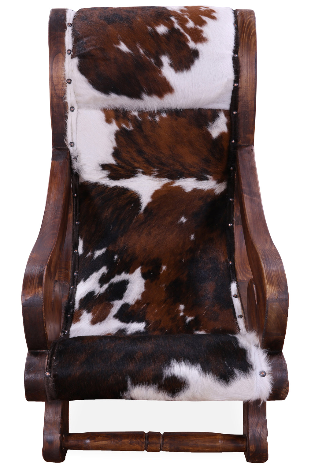 Hair-On Cowhide Handcrafted Reclaimed Wood Chair