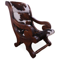 Thumbnail for Hair-On Cowhide Handcrafted Reclaimed Wood Chair