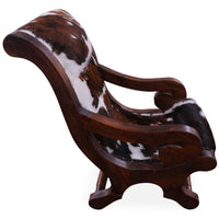 Thumbnail for Hair-On Cowhide Handcrafted Reclaimed Wood Chair