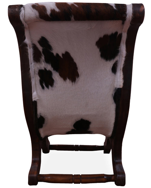 Hair-On Cowhide Handcrafted Reclaimed Wood Chair