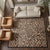 SUPER SALE Brown Chevron Patchwork Natural Cowhide Area Rug - 8' 0" x 10' 0"