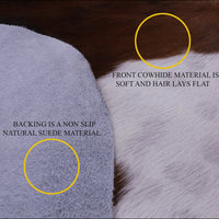 Thumbnail for Brown & White Natural Cowhide Rug - Large 6'11