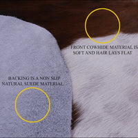 Thumbnail for Tricolor Natural Cowhide Rug - Medium 6'4