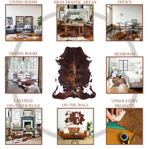 Champagne Natural Cowhide Rug - Large 6' 8