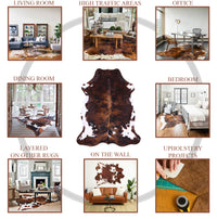 Thumbnail for Gold Metallic Natural Cowhide Rug - XX-Large 7' 10
