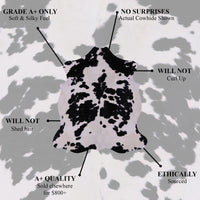 Thumbnail for Black Natural Cowhide Rug - XX-Large 8' 8