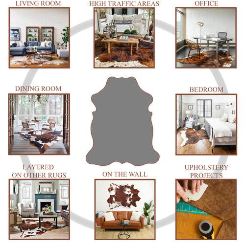 Beige Natural Cowhide Rug