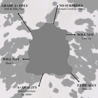 Thumbnail for Black Natural Cowhide Rug - Large 6' 10