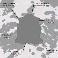 Thumbnail for Black Natural Cowhide Rug - XX-Large 8' 7