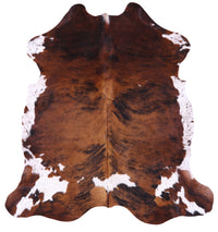 Thumbnail for Tricolor Natural Cowhide Rug - Large 6'9