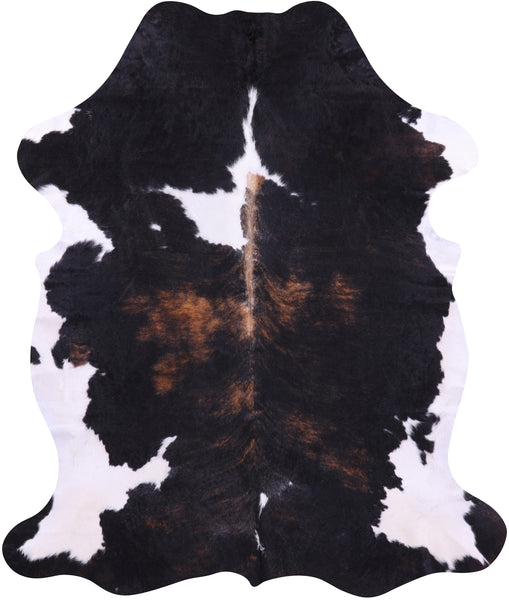 Tricolor Natural Cowhide Rug - XLarge 7'4"H x 6'1"W