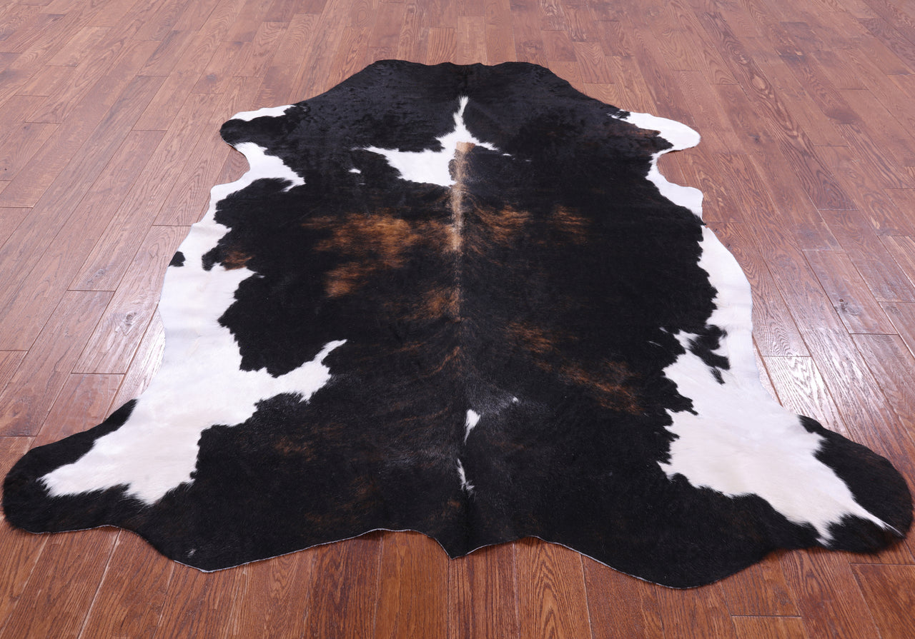 Tricolor Natural Cowhide Rug - XLarge 7'4"H x 6'1"W