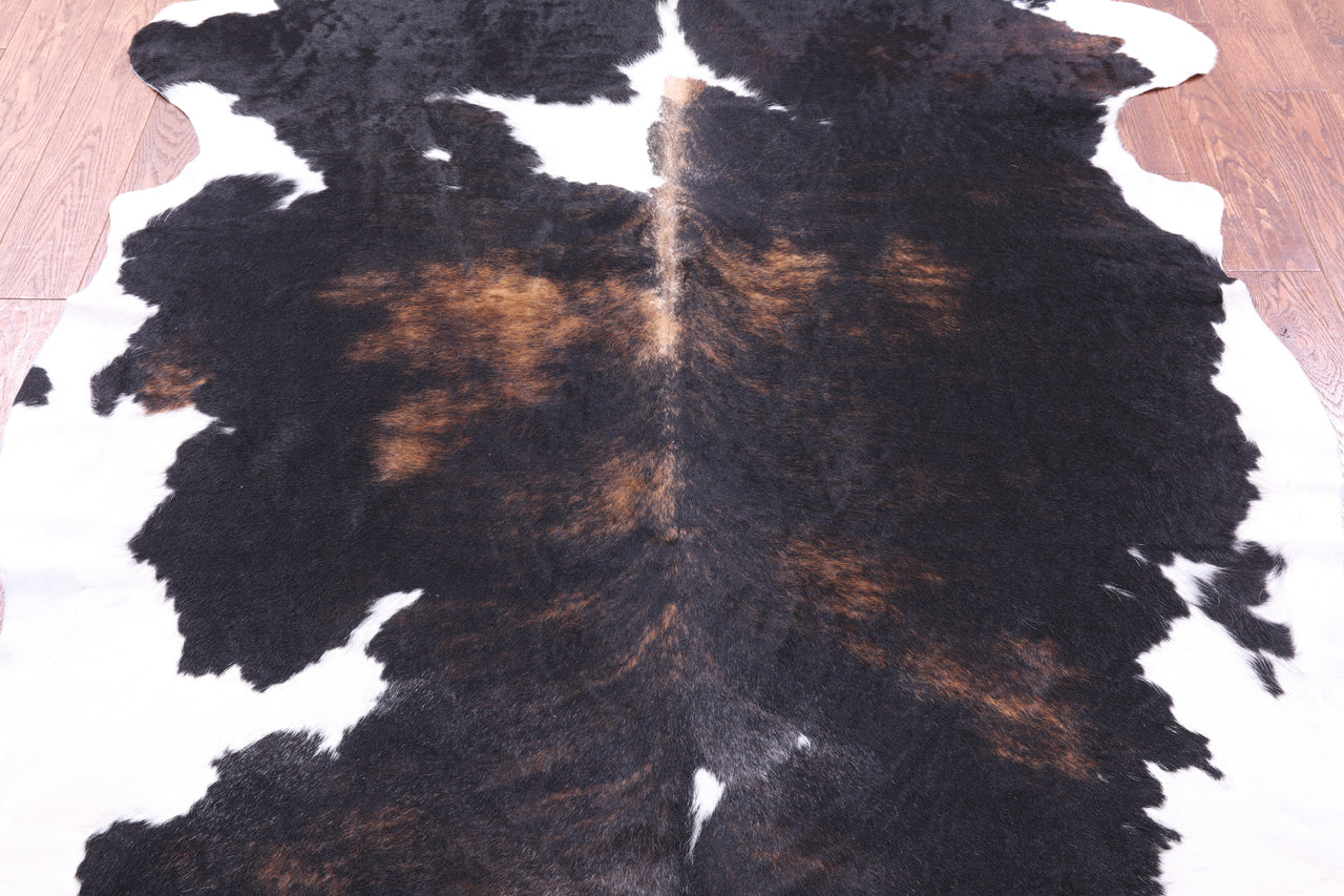 Tricolor Natural Cowhide Rug - XLarge 7'4"H x 6'1"W