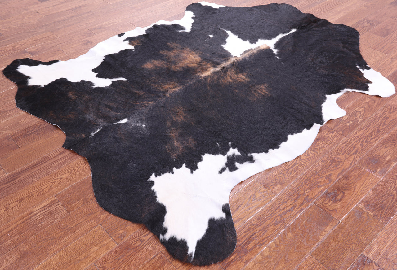 Tricolor Natural Cowhide Rug - XLarge 7'4"H x 6'1"W