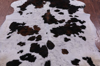 Thumbnail for Tricolor Natural Cowhide Rug - XLarge 7'0