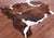 Brown & White Natural Cowhide Rug - XLarge 6'11"H x 6'6"W