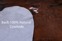 Thumbnail for Brown & White Natural Cowhide Rug - XLarge 6'11