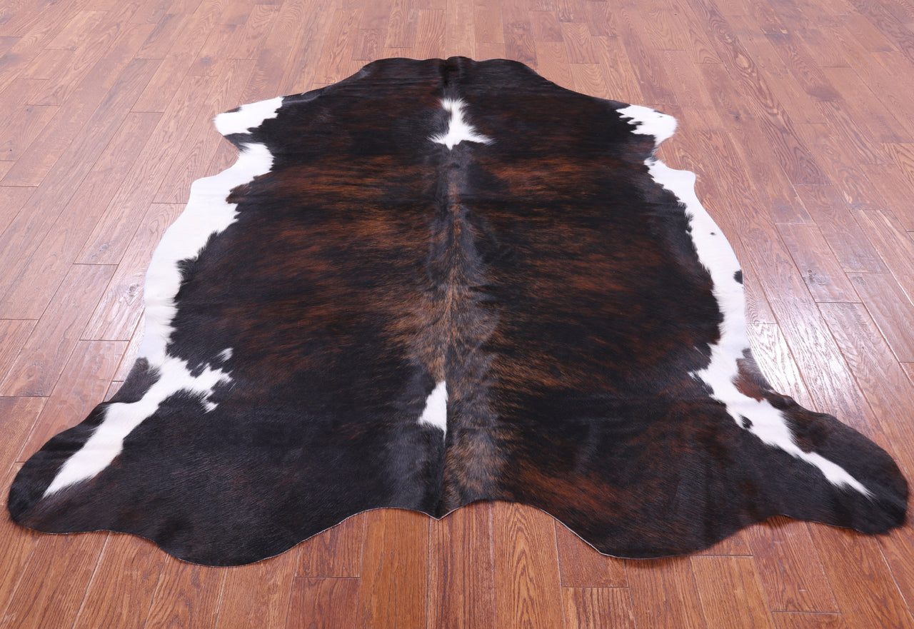 Tricolor Natural Cowhide Rug - XLarge 7'0"H x 6'2"W