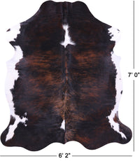 Thumbnail for Tricolor Natural Cowhide Rug - XLarge 7'0