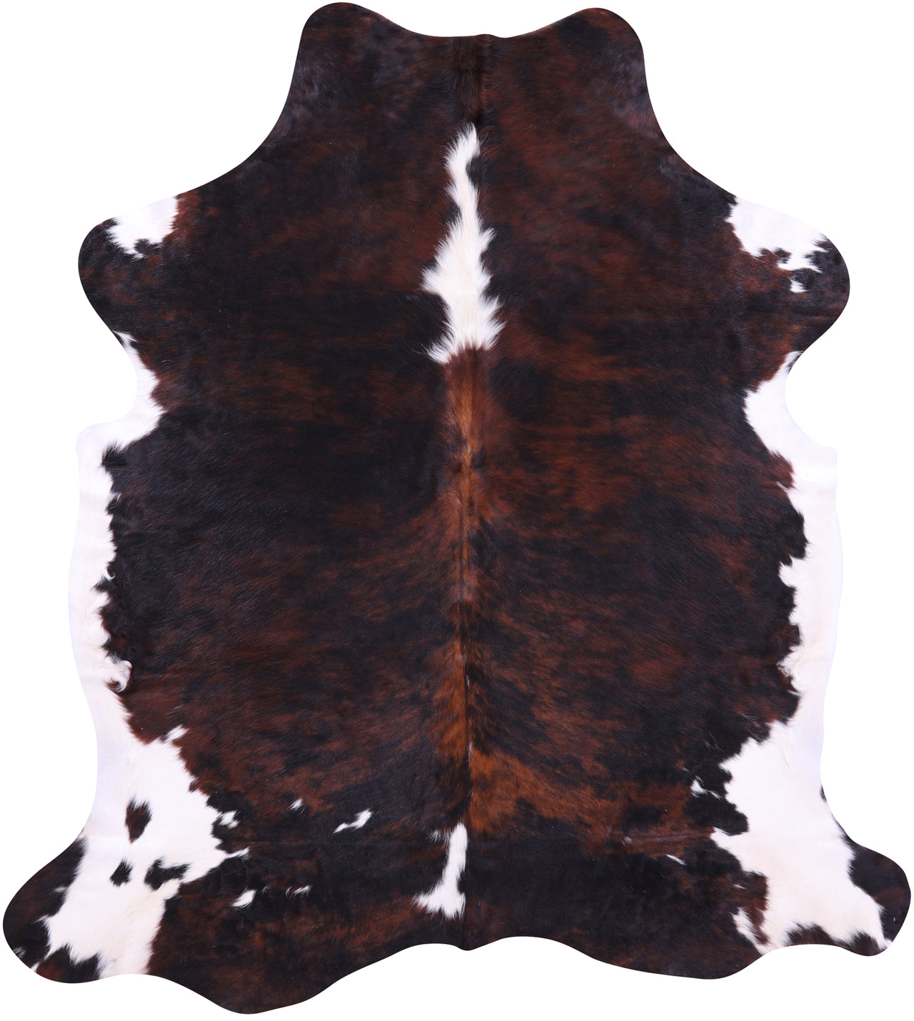 Tricolor Natural Cowhide Rug - XLarge 7'2"H x 6'6"W