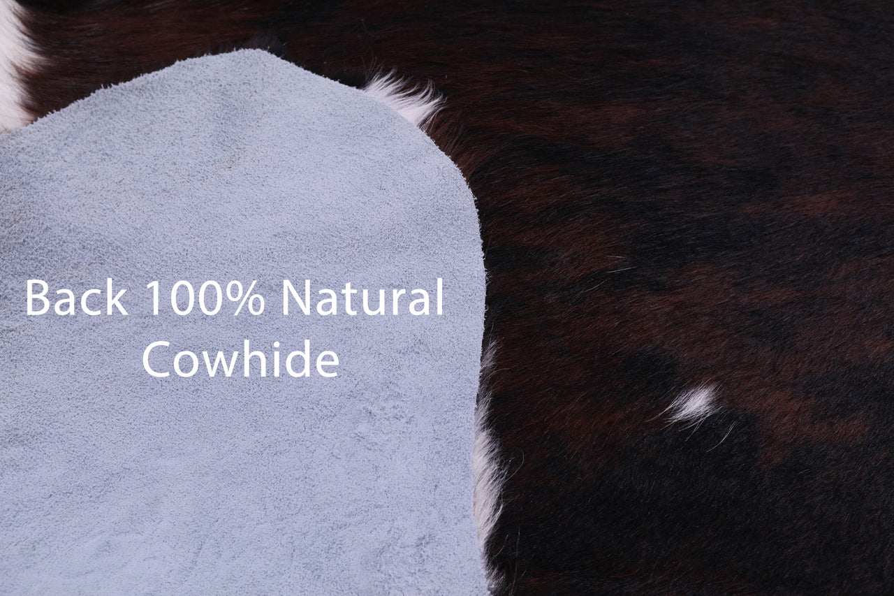 Tricolor Natural Cowhide Rug - XLarge 7'2"H x 6'6"W