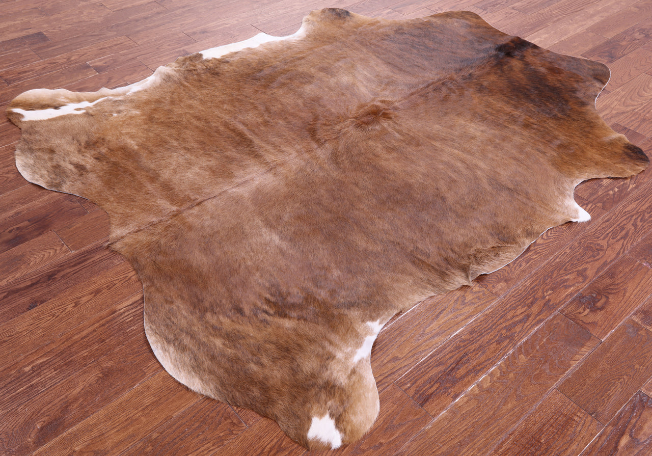 Brown Natural Cowhide Rug - XLarge 7'3"H x 6'2"W