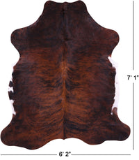 Thumbnail for Brindle Brown Natural Cowhide Rug - XLarge 7'1