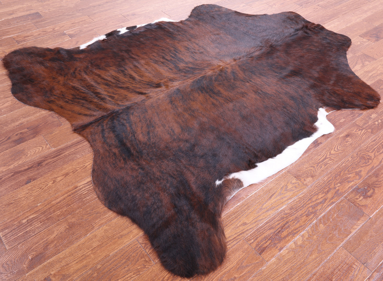 Brindle Brown Natural Cowhide Rug - XLarge 7'1"H x 6'2"W