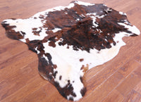 Thumbnail for Brown & White Natural Cowhide Rug - XLarge 7'0