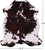 Brown & White Natural Cowhide Rug - XLarge 7'0"H x 6'3"W