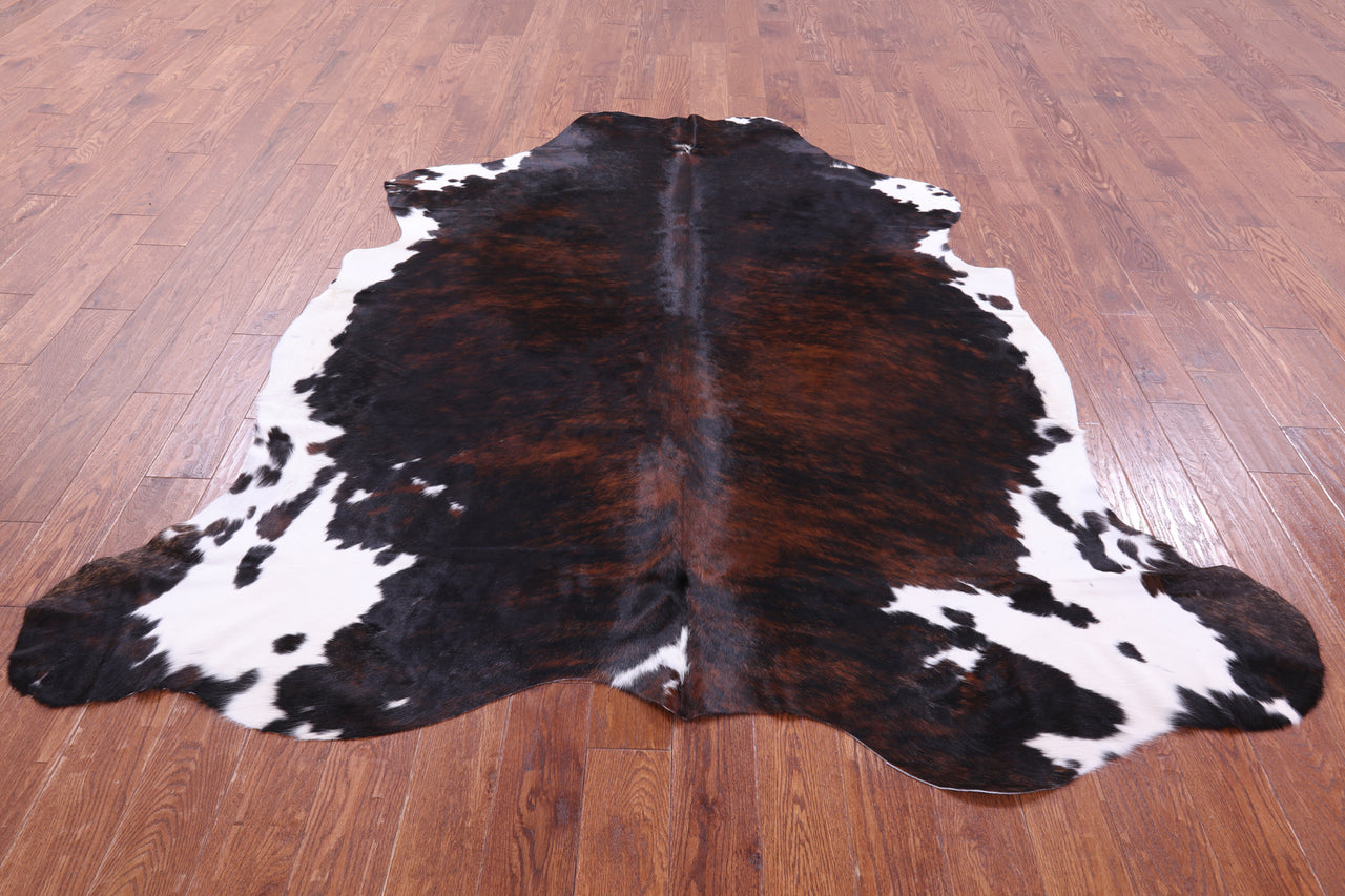 Tricolor Natural Cowhide Rug - XLarge 7'8"H x 7'1"W