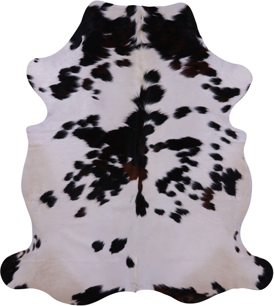 Black & White Natural Cowhide Rug - XLarge 7'2"H x 6'4"W