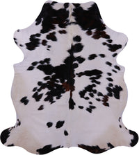 Thumbnail for Black & White Natural Cowhide Rug - XLarge 7'2