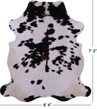 Thumbnail for Black & White Natural Cowhide Rug - XLarge 7'2