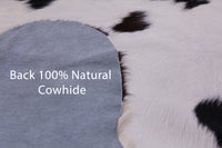 Thumbnail for Black & White Natural Cowhide Rug - XLarge 7'2