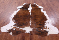 Thumbnail for Brown & White Natural Cowhide Rug - XLarge 7'2