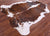 Brown & White Natural Cowhide Rug - XLarge 7'2"H x 6'6"W