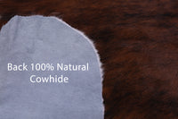 Thumbnail for Brown & White Natural Cowhide Rug - XLarge 7'2