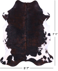 Thumbnail for Tricolor Natural Cowhide Rug - XLarge 7'1