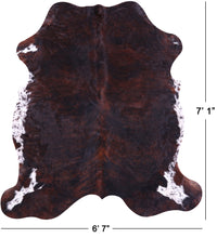 Thumbnail for Brindle Brown Natural Cowhide Rug - XLarge 7'1