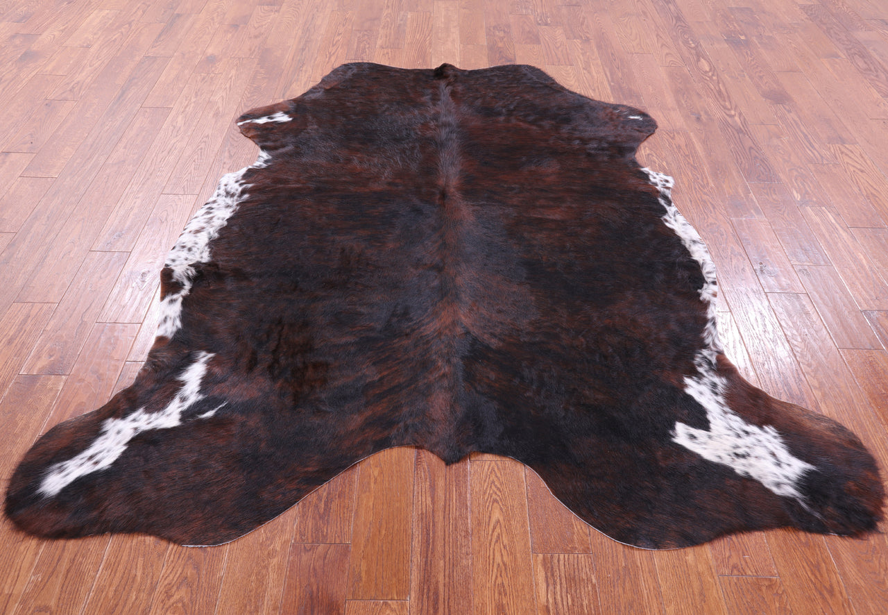 Brindle Brown Natural Cowhide Rug - XLarge 7'1"H x 6'7"W