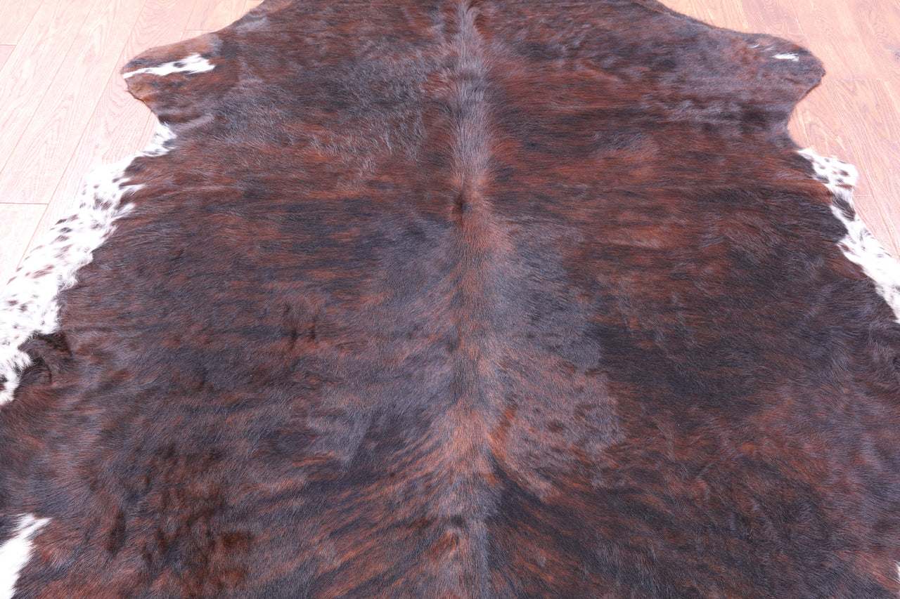 Brindle Brown Natural Cowhide Rug - XLarge 7'1"H x 6'7"W