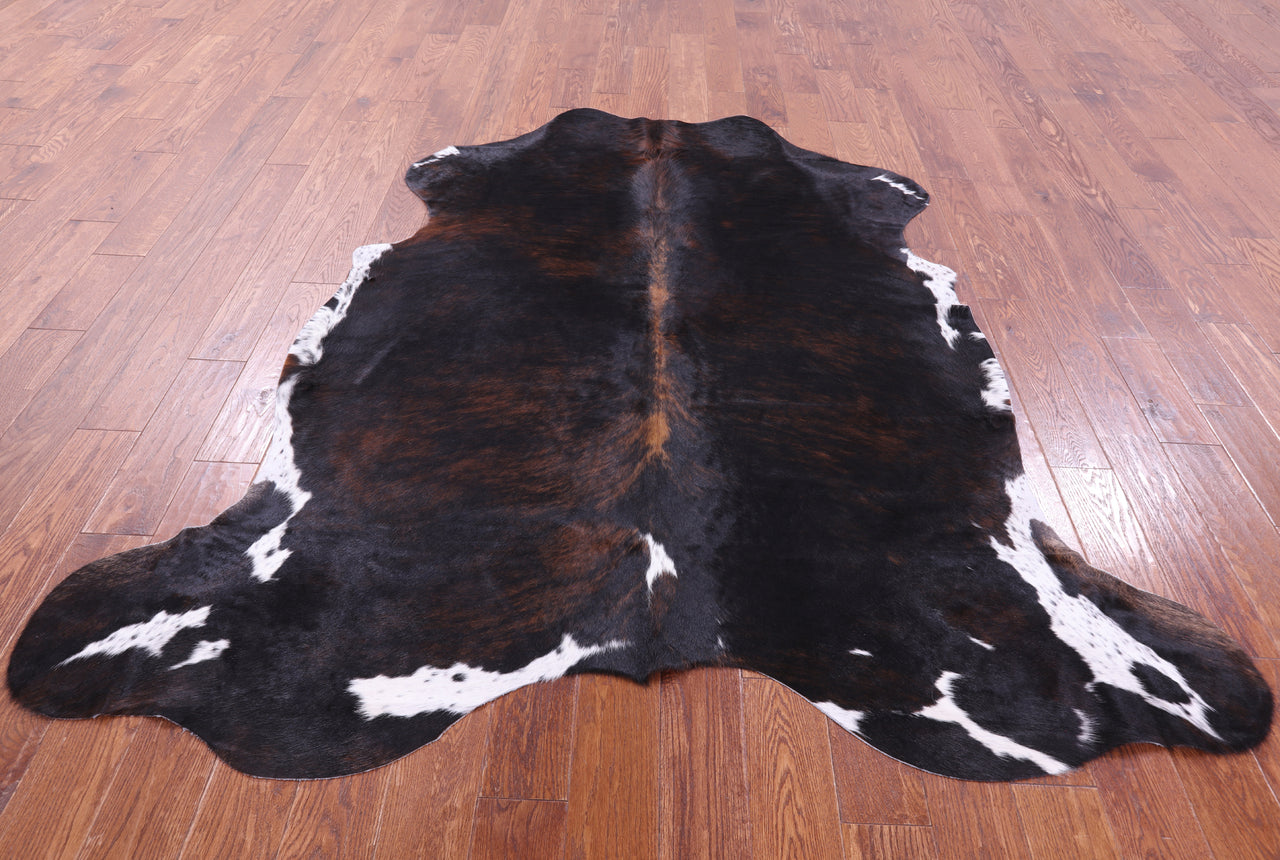 Tricolor Natural Cowhide Rug - XLarge 7'1"H x 6'6"W