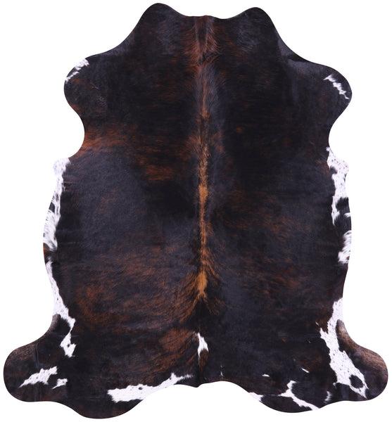 Tricolor Natural Cowhide Rug - XLarge 7'1"H x 6'6"W