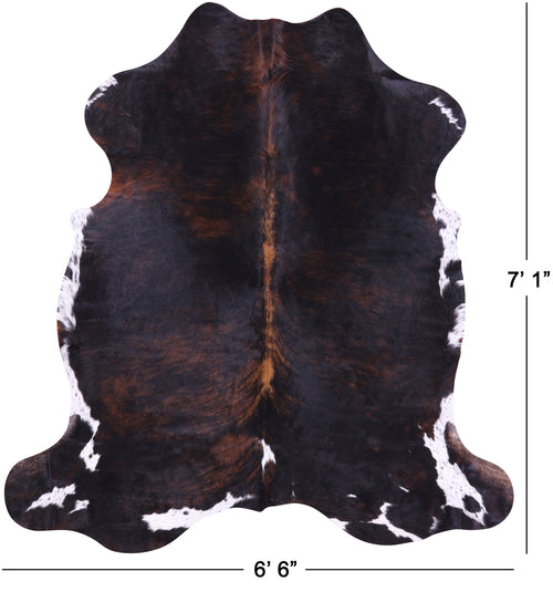Tricolor Natural Cowhide Rug - X-Large 7'1