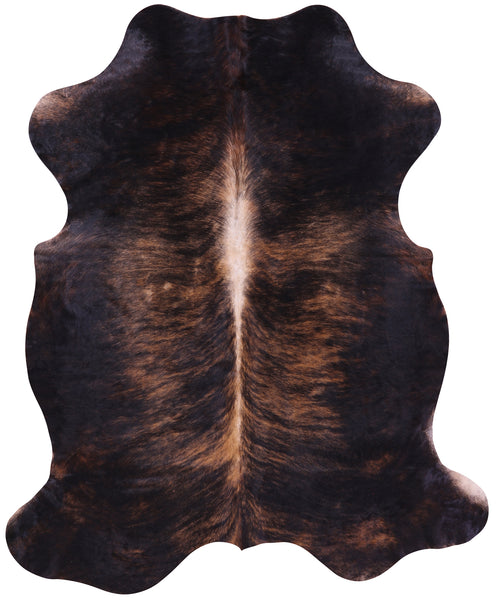 Brindle Brown Natural Cowhide Rug - XLarge 7'3"H x 5'11"W